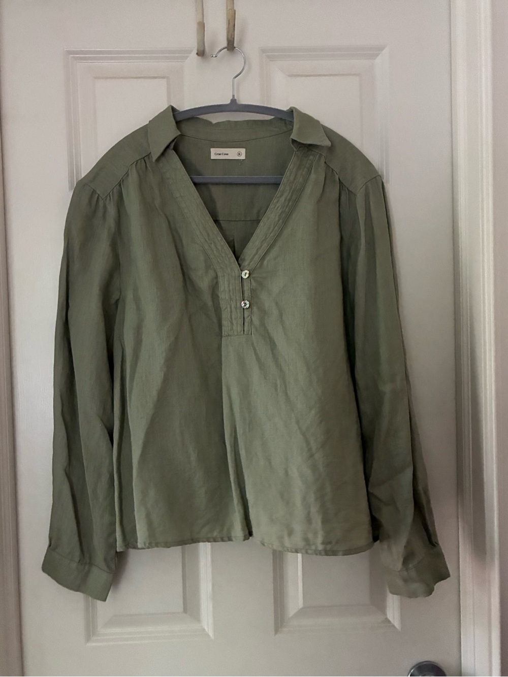 Light Sage Green Linen Tunic